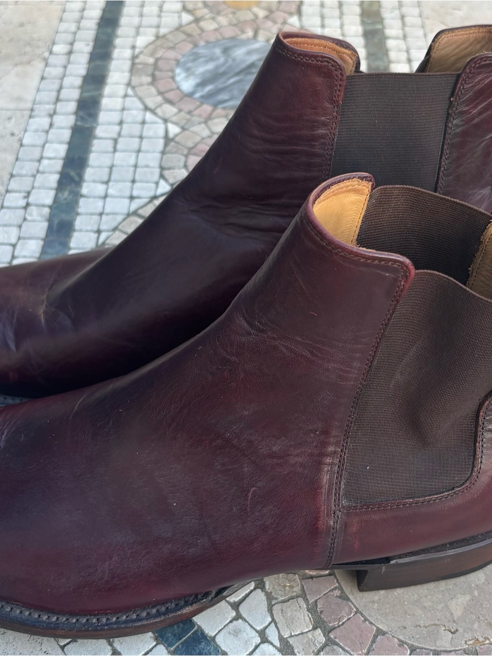Lucchese Men's Chukka Boots in Burgundy Leather D11344 Size 10 - Picture 3 of 8